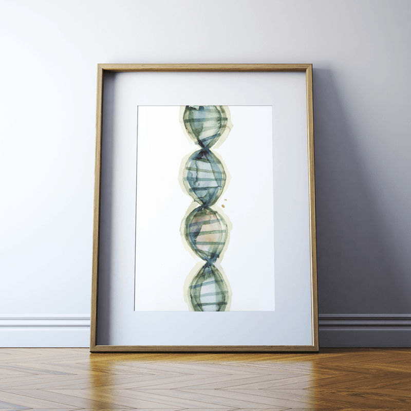Dna Print Watercolor