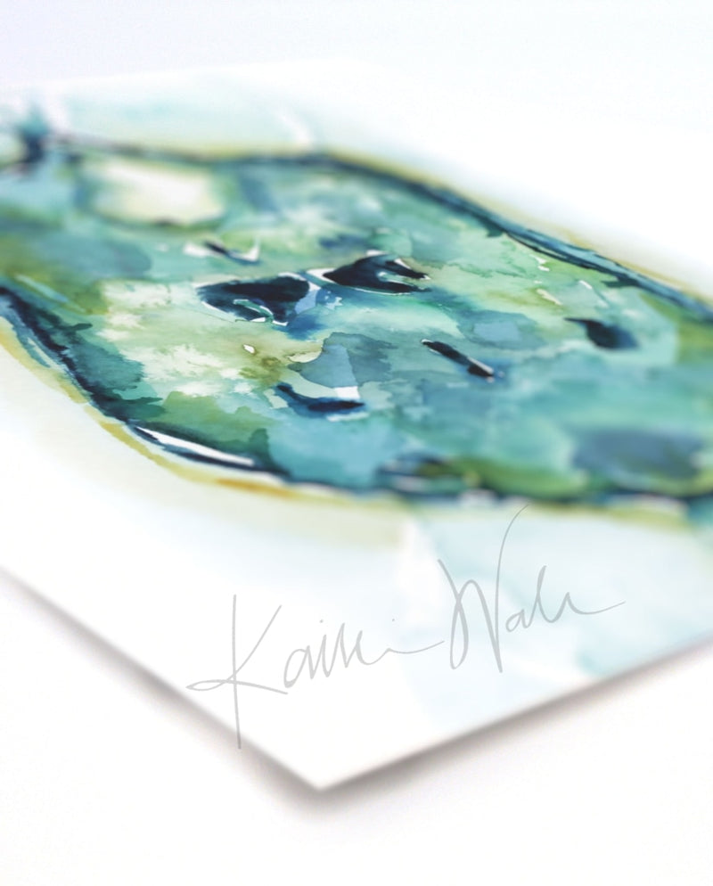 Dog Brain Mri Watercolor Print - Art Veterinarian