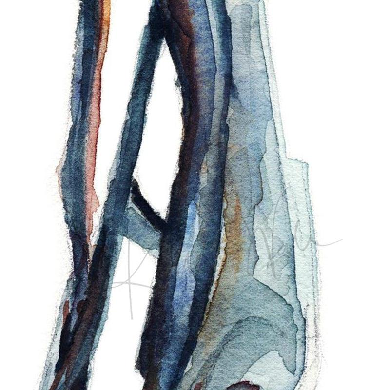 Finger Anatomy In Green Print Watercolor