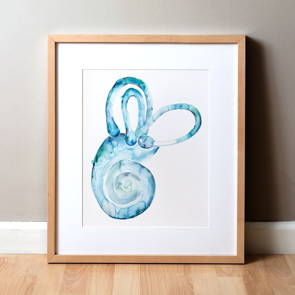 Inner Ear Watercolor Print – Lyon Road Art