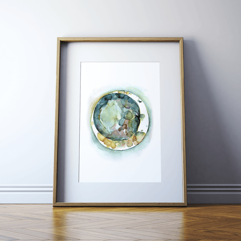 Jewel-Tone Embryo Print Watercolor