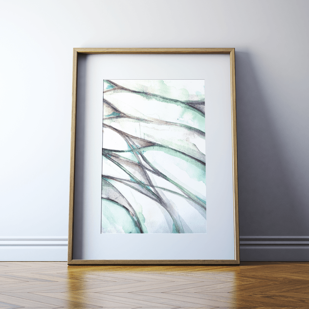 Abstract anatomy art Lumbar Plexus Print Watercolor