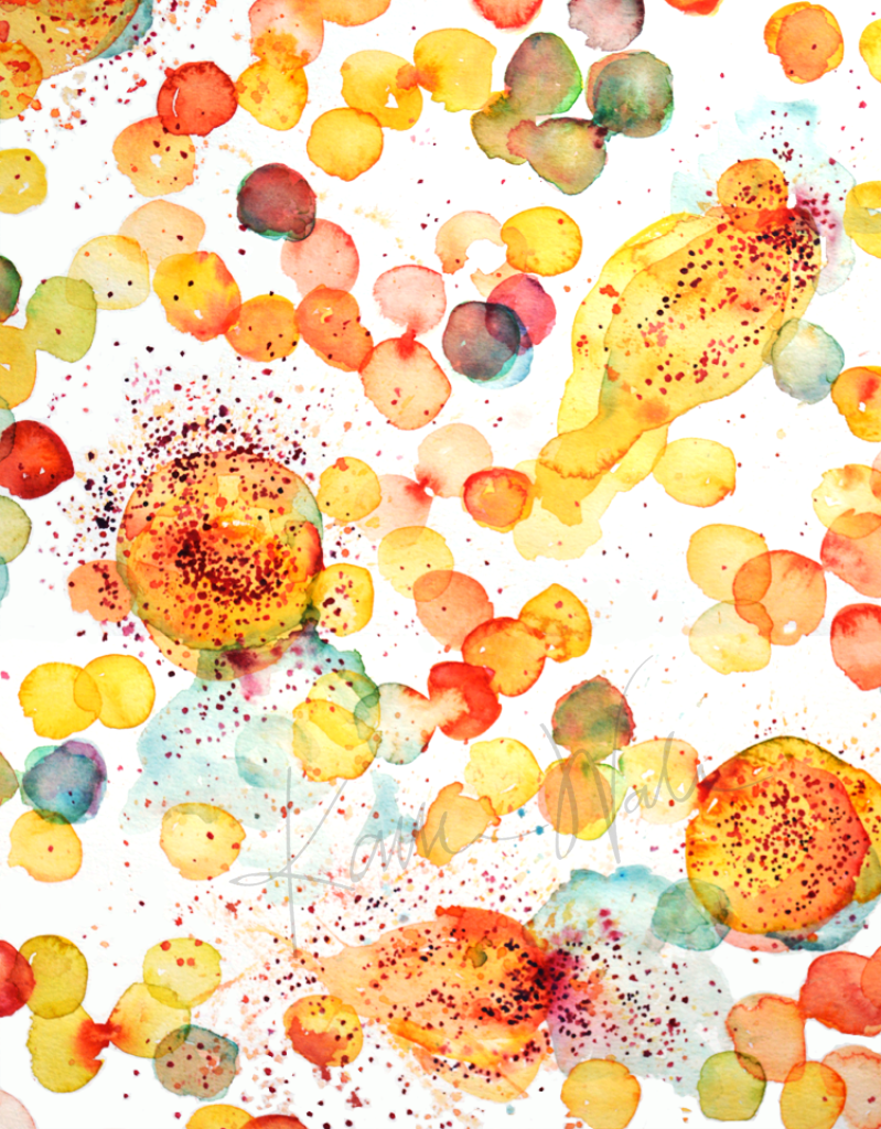 Histology Watercolor Prints Set Of 3 Print