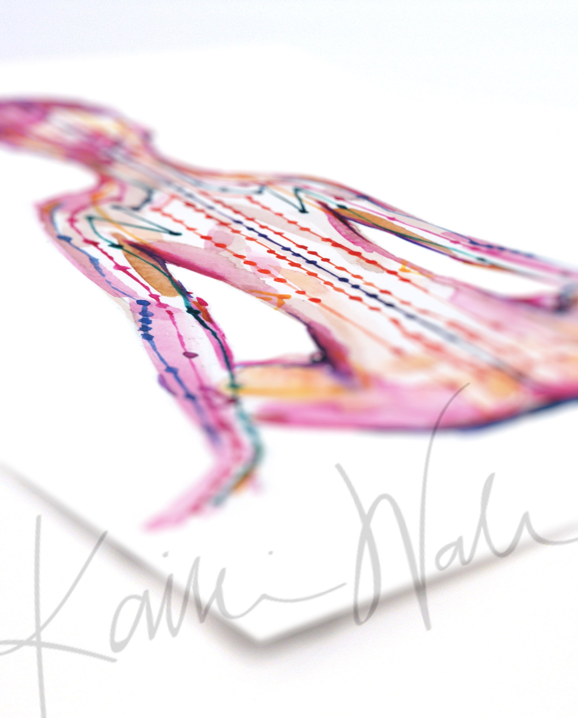 Meridians of the Body Watercolor Print Set - Lyon Road Art