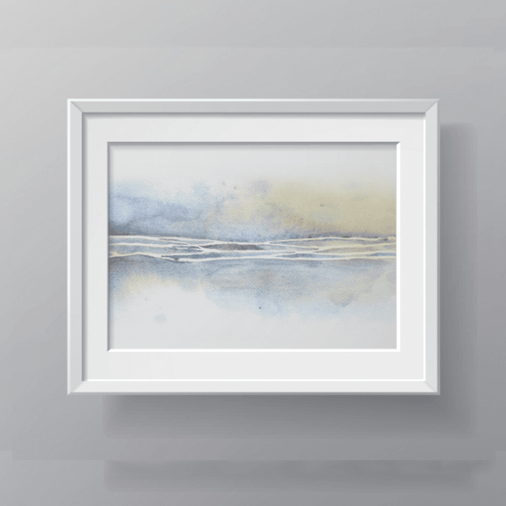 Soft Blue Brachial Plexus anatomy art Print Watercolor