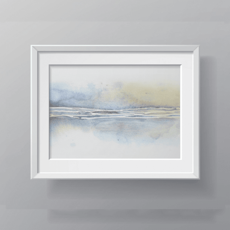 Soft Blue Brachial Plexus anatomy art Print Watercolor