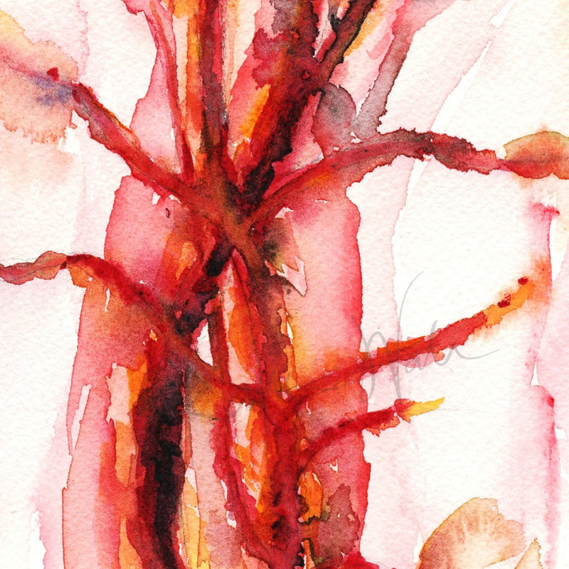 Abstract Carotid Print Watercolor- Quality Watercolor Print- Anatomy Art- Gift for Doctor