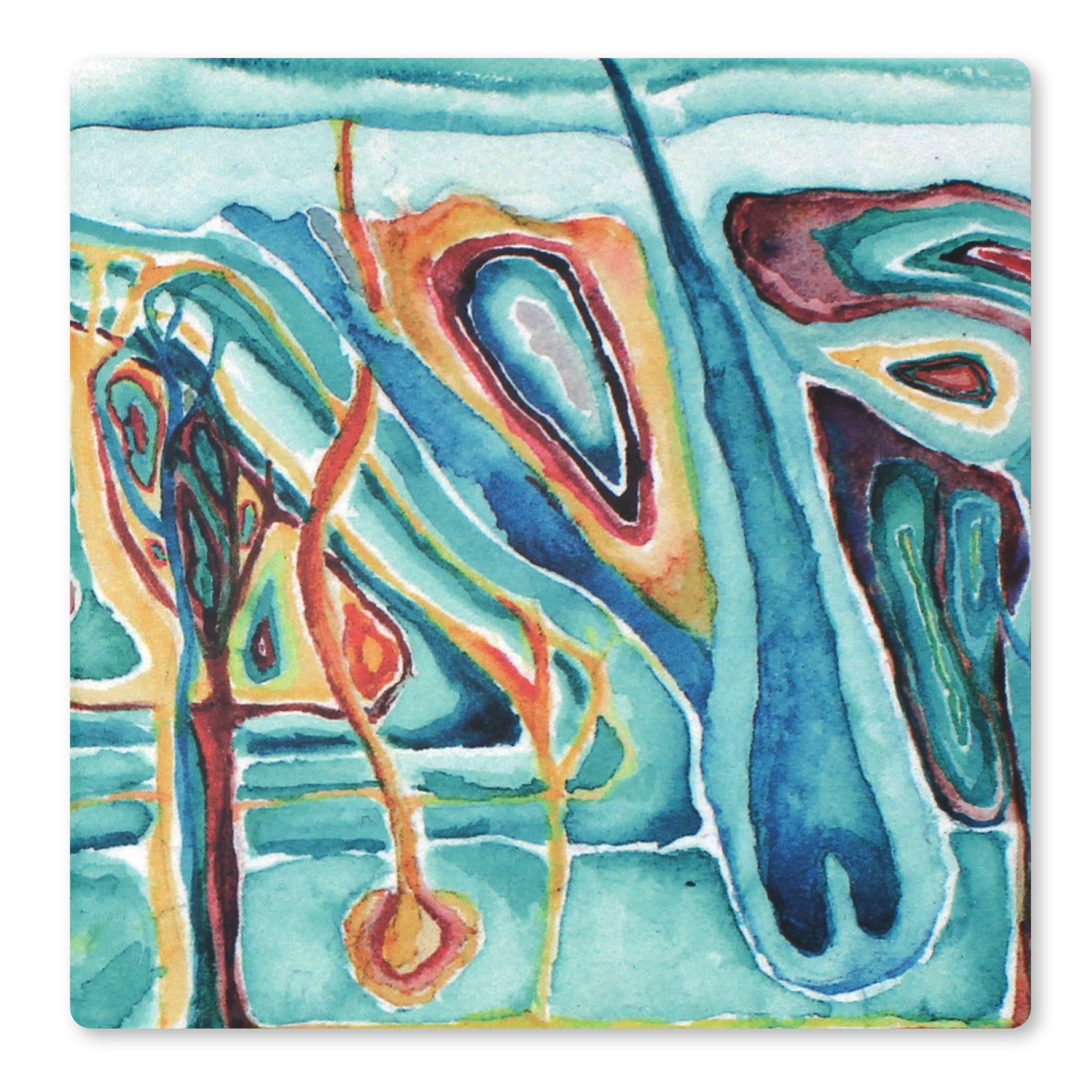 Skin Histology Ceramic Coaster Set of 4 - Lyon Road Art