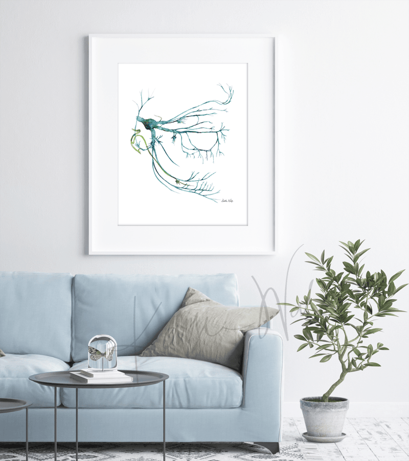 Trigeminal Nerve Print Watercolor