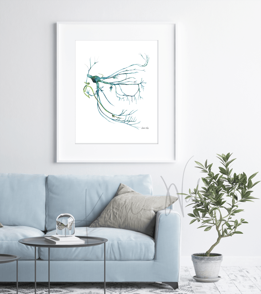 Trigeminal Nerve Print Watercolor