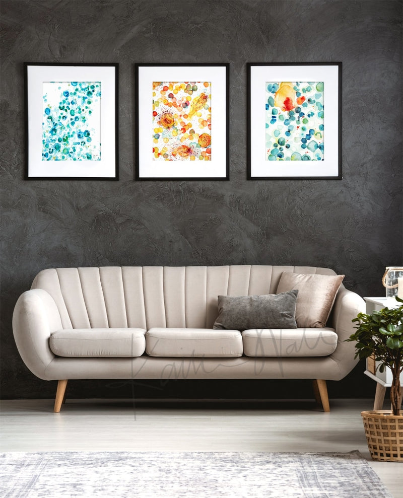 Histology Watercolor Prints Set Of 3 Print